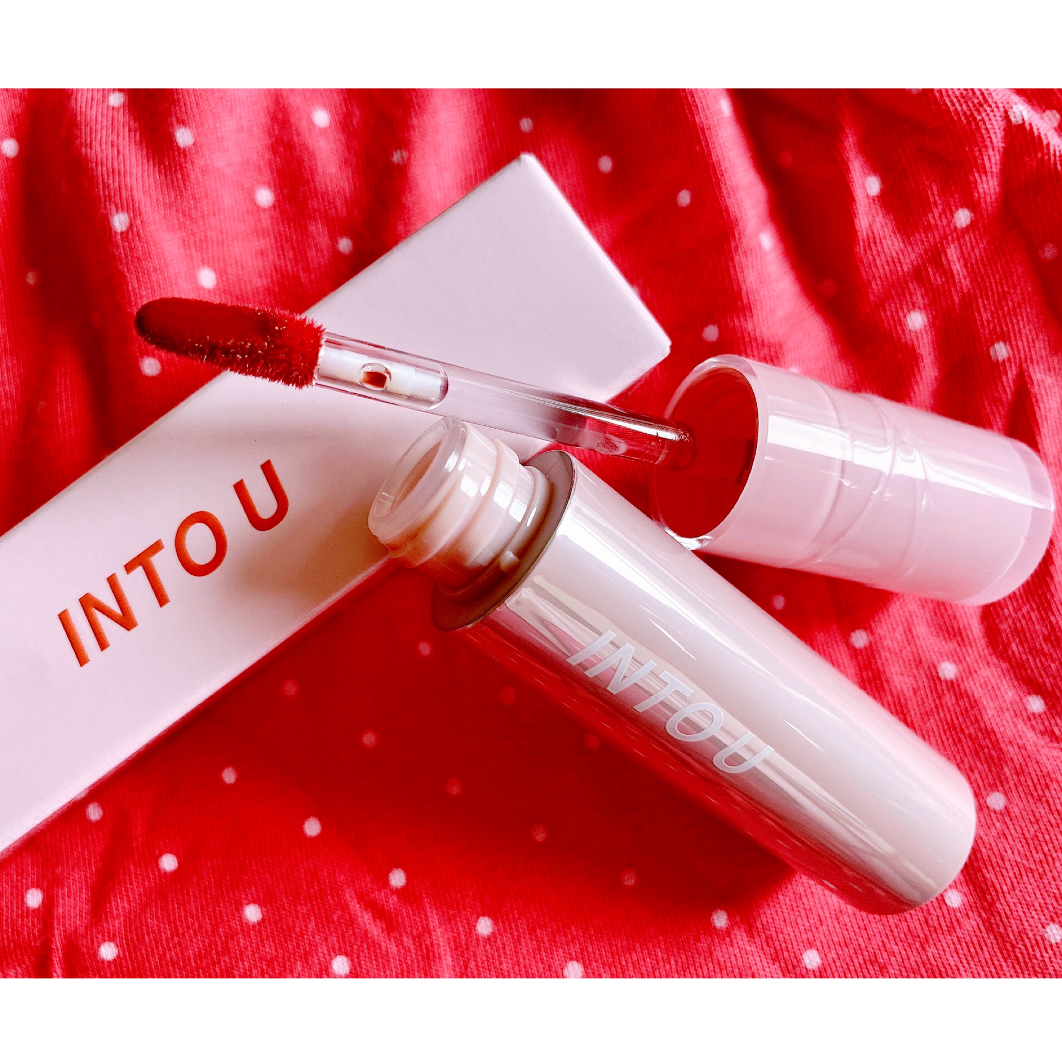 ジューシーパンピンググロス/INTO U/リップグロスを使ったクチコミ（2枚目）