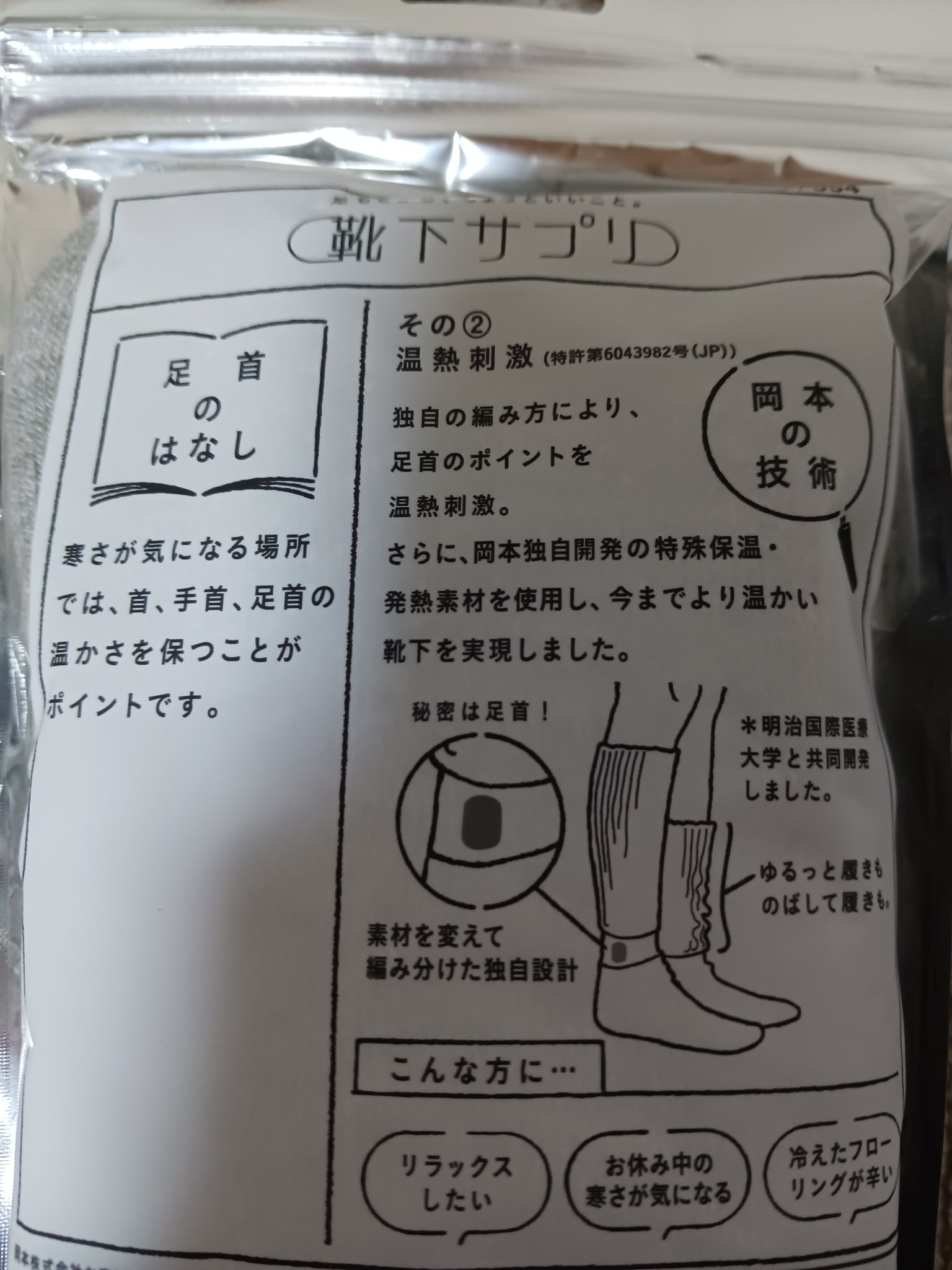 靴下サプリ まるでこたつ レディース ソックス/靴下サプリ/暖かい靴下を使ったクチコミ（2枚目）