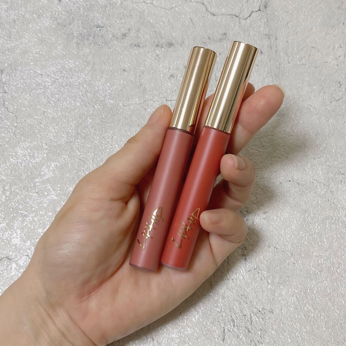 ロングラスティングマットティント 01 ヌーディキス /LIPHIP(リップヒップ)/リップティントを使ったクチコミ（2枚目）