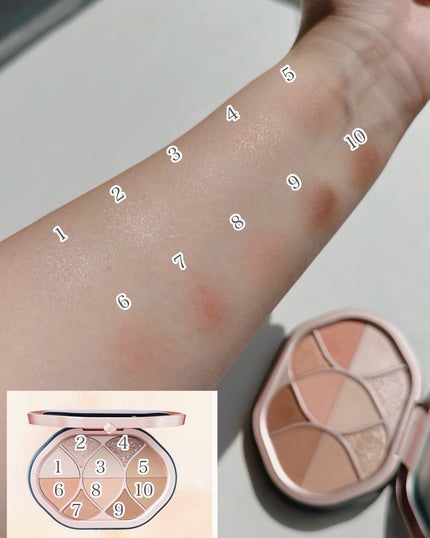 花色流波 アイシャドウパレット/花西子/アイシャドウパレットを使ったクチコミ(4枚目)