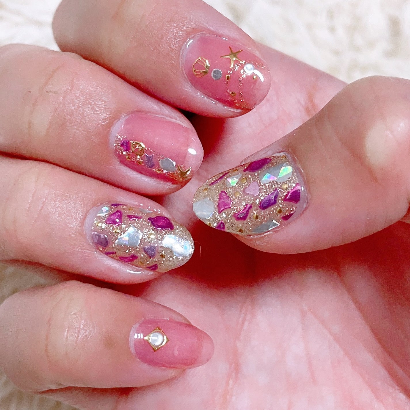 ネイルシール/Qoo10/ネイルシールを使ったクチコミ(4枚目)