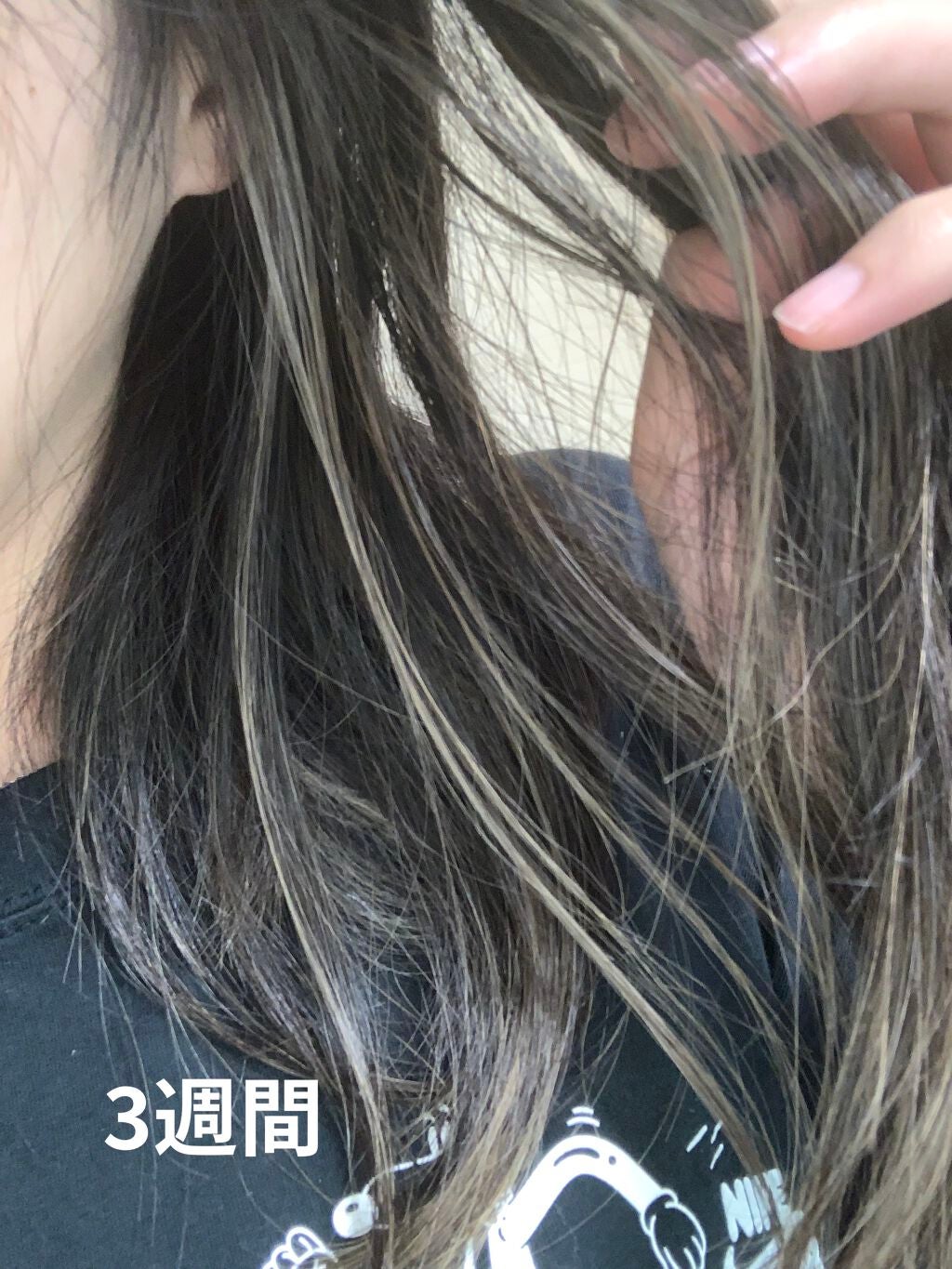 ゆんち on LIPS 「✨✨退色検証しました✨✨✳︎髪色✳︎暗髪✖️ハイライトブルーア..」(7枚目)