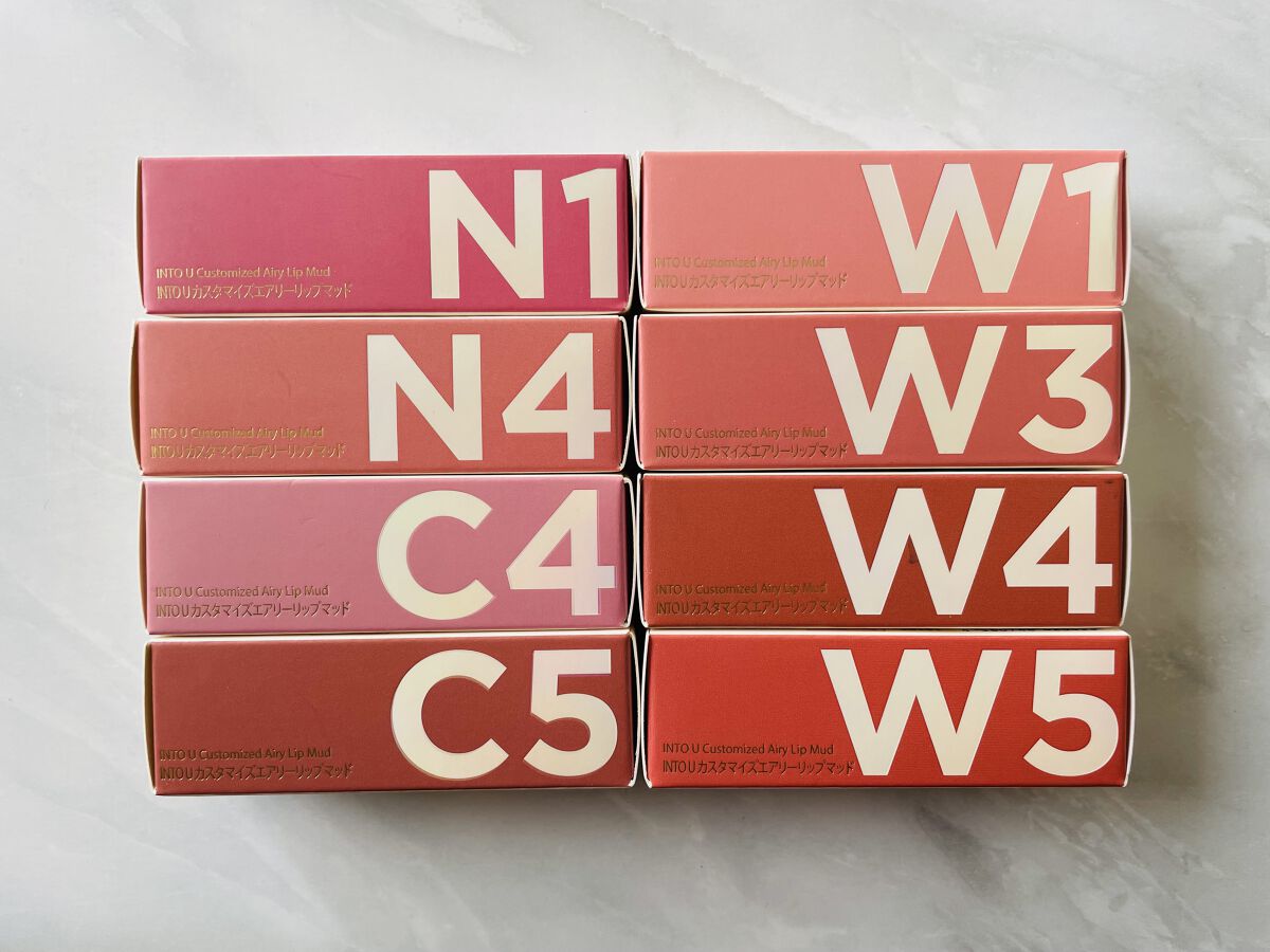 カスタマイズエアリーリップマッド N4 サクラレイヤード/INTO U/口紅を使ったクチコミ（3枚目）