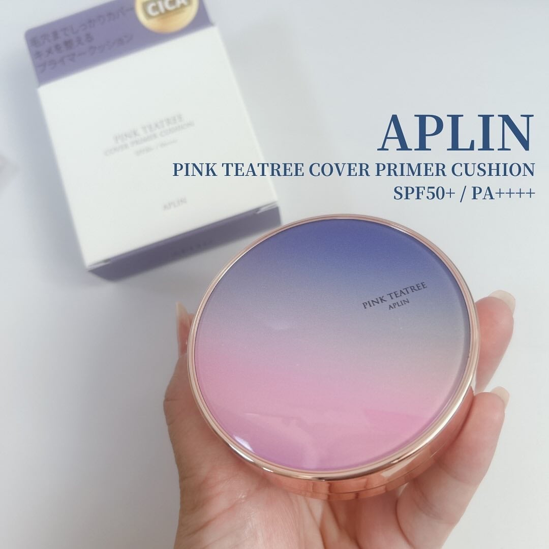 ピンクティーツリーカバープライマークッション/APLIN/クッションファンデーションを使ったクチコミ(1枚目)