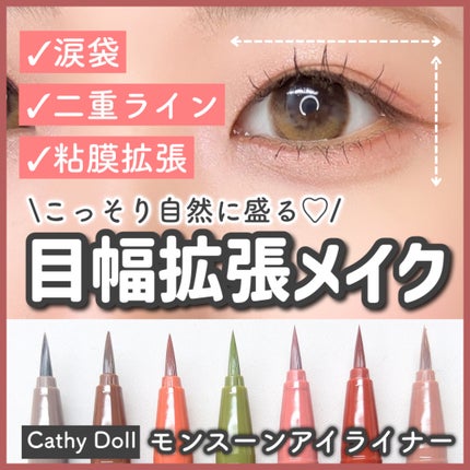 モンスーンアイライナー/CathyDoll/リキッドアイライナーを使ったクチコミ(1枚目)