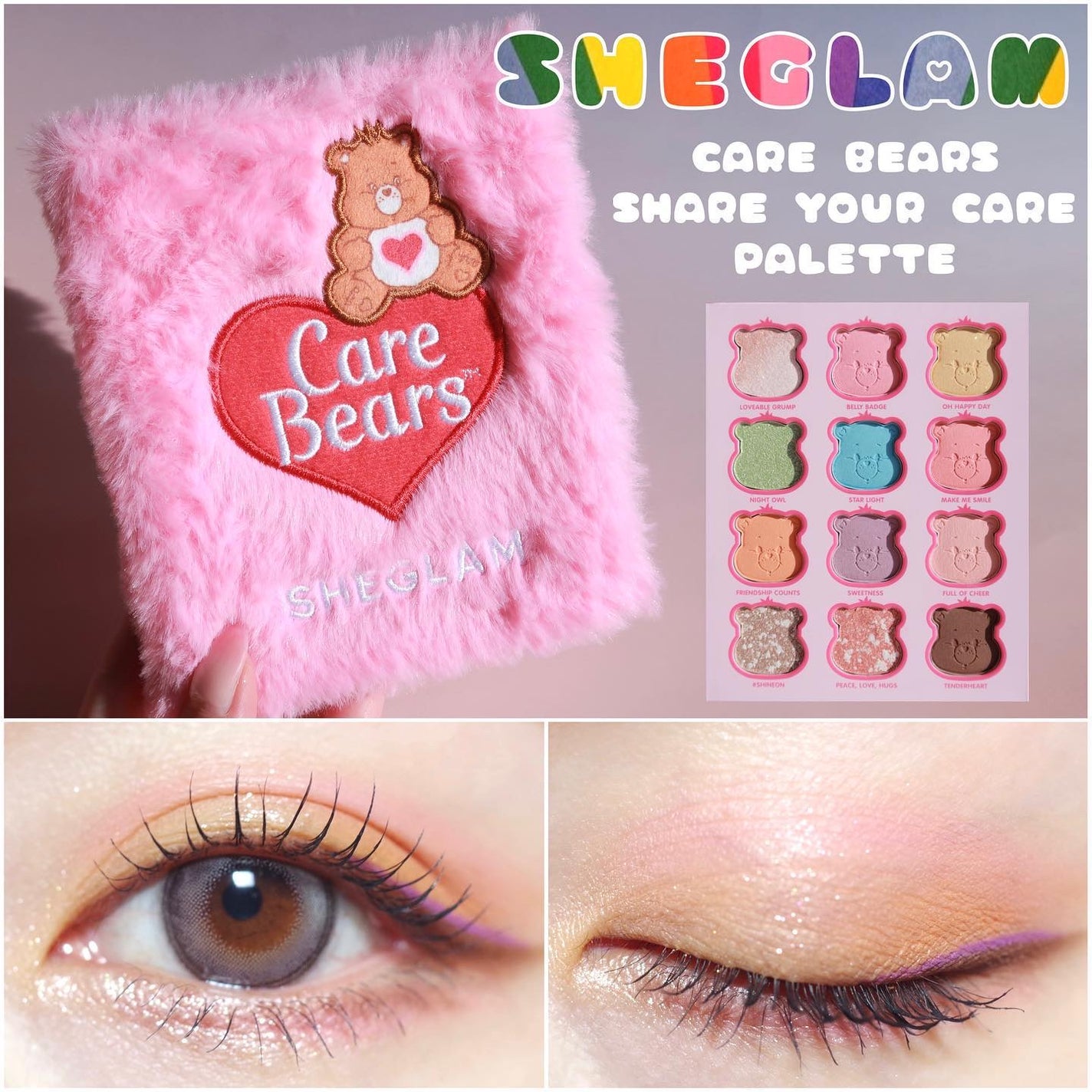 MIHO@アイメイクの人 on LIPS 「.SHEGLAMxCareBears🌈可愛すぎてSET買いしち..」(1枚目)