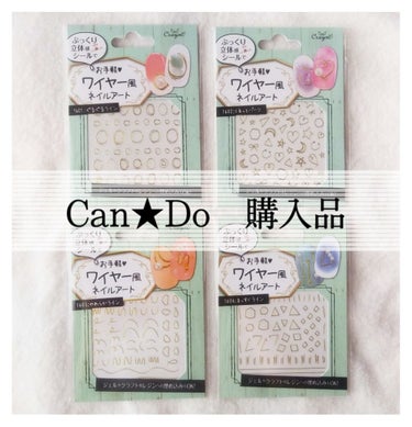 キャンドゥ ワイヤー風ネイルアートのクチコミ「Can★Doで購入したネイルシールを紹介します🙌☀️

Can★Doはとにかくネイルシールの種.....」（1枚目）