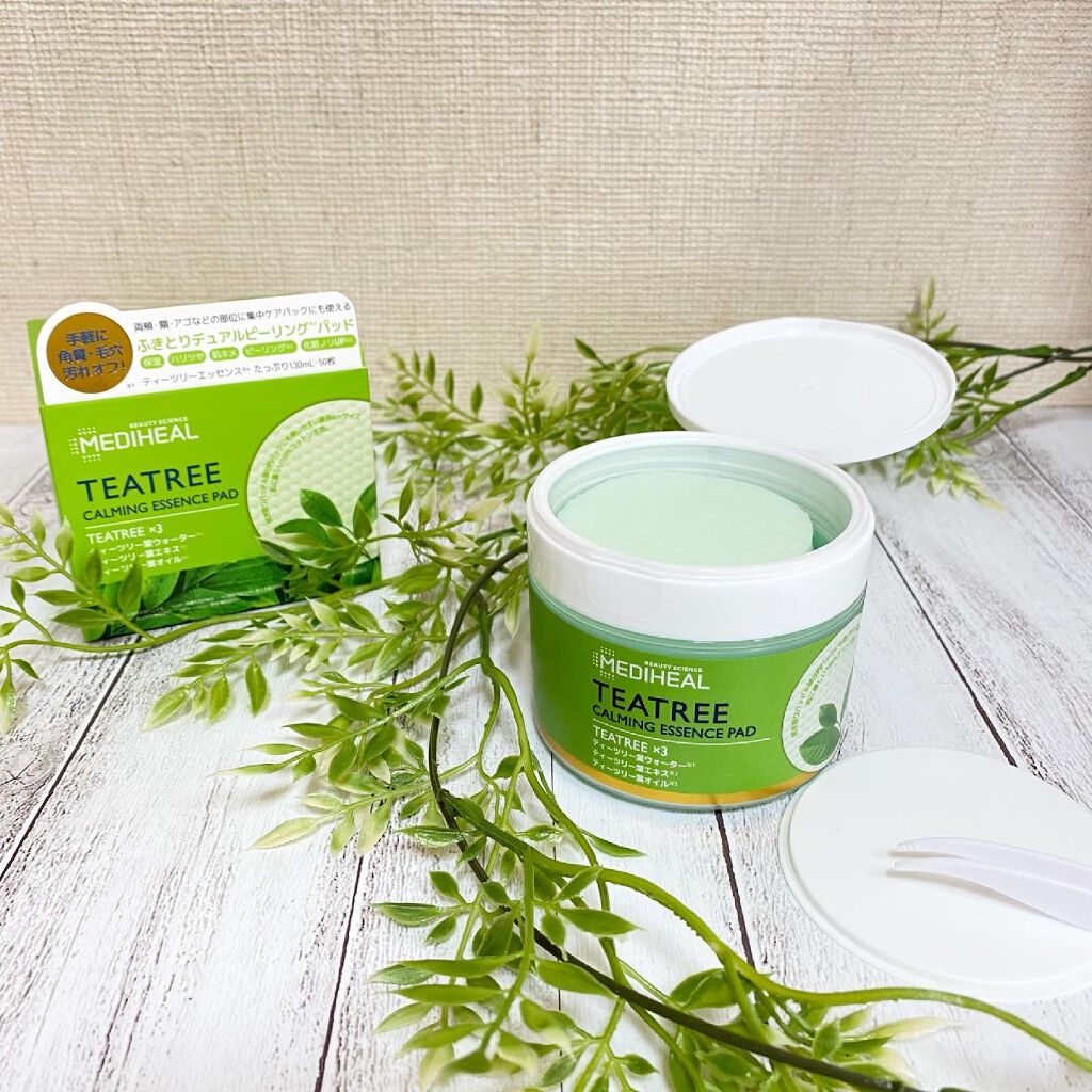 ティーツリーカーミングエッセンスパッド/MEDIHEAL/トナーパッドを使ったクチコミ（2枚目）