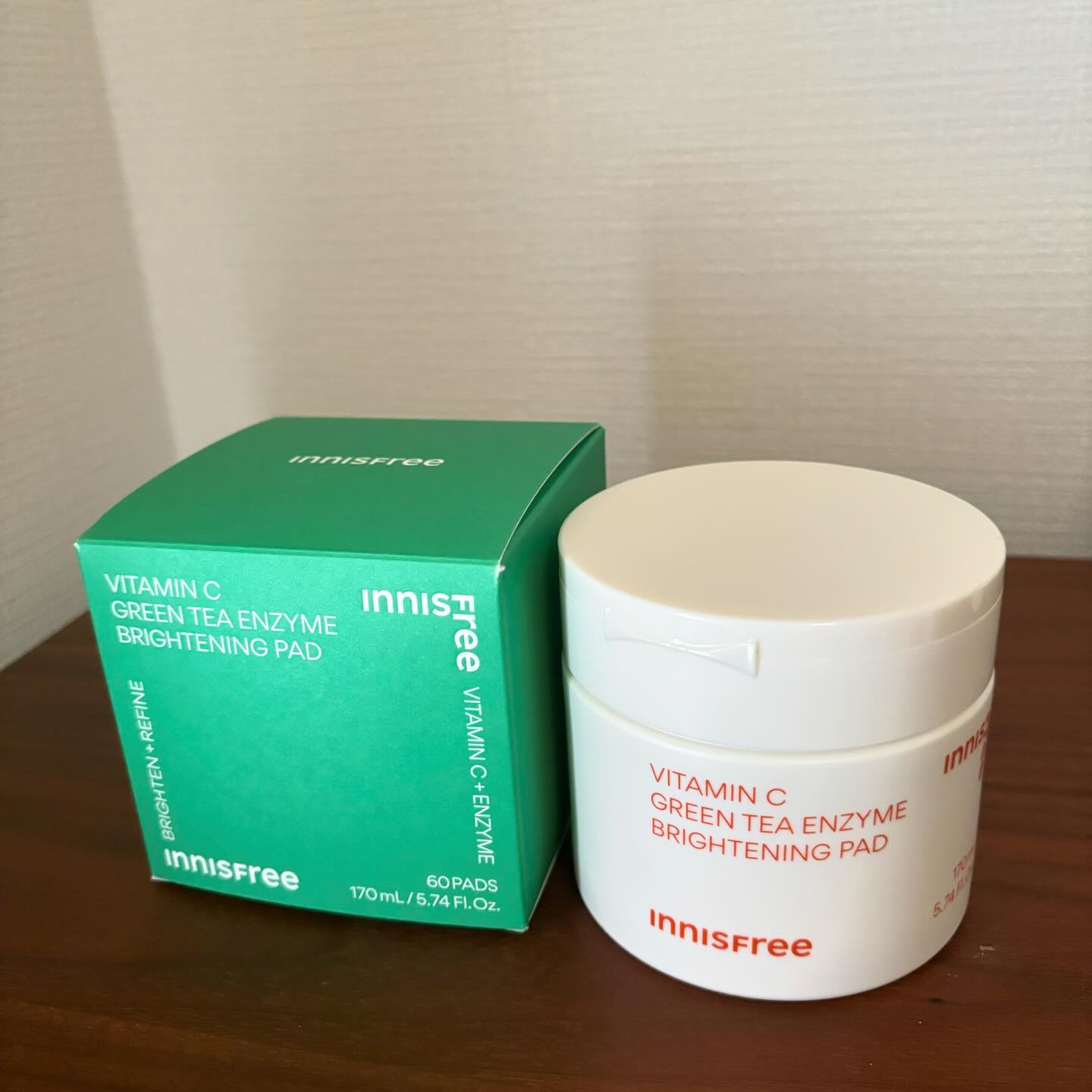 ビタC グリーンティーエンザイム ブライト パッド/innisfree/トナーパッドを使ったクチコミ（1枚目）