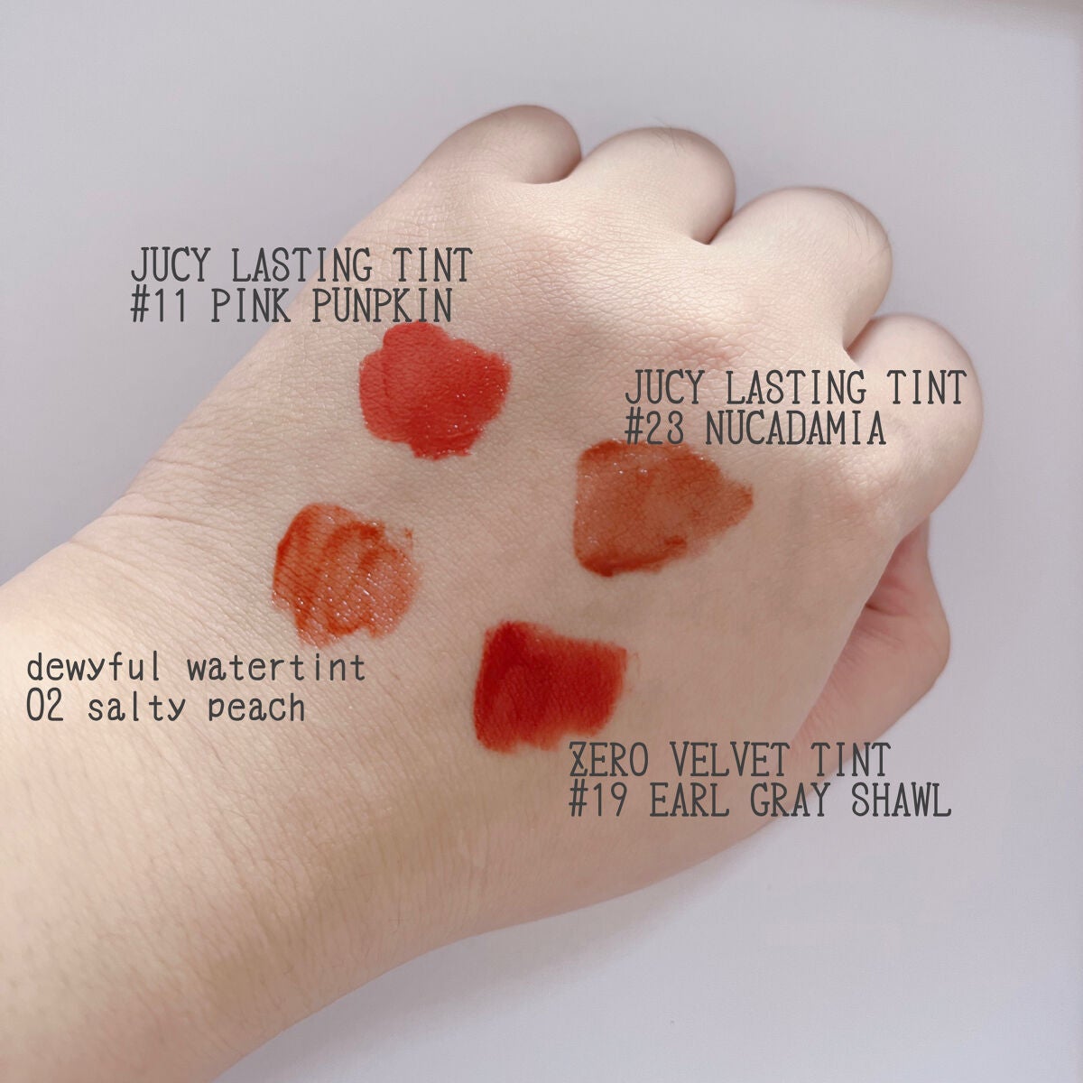 ジューシーラスティングティント/rom&nd/リップティントを使ったクチコミ(2枚目)