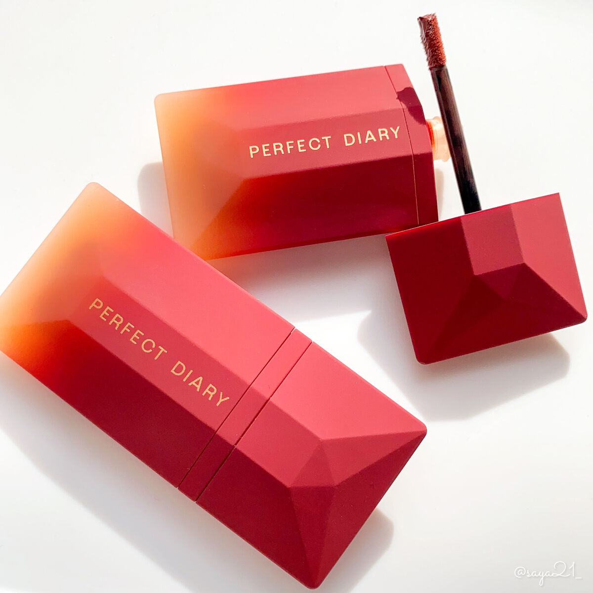 READ ME ベルベットマット リップティント赤狐限定 024 Hint/PERFECT DIARY/リップティントを使ったクチコミ（1枚目）