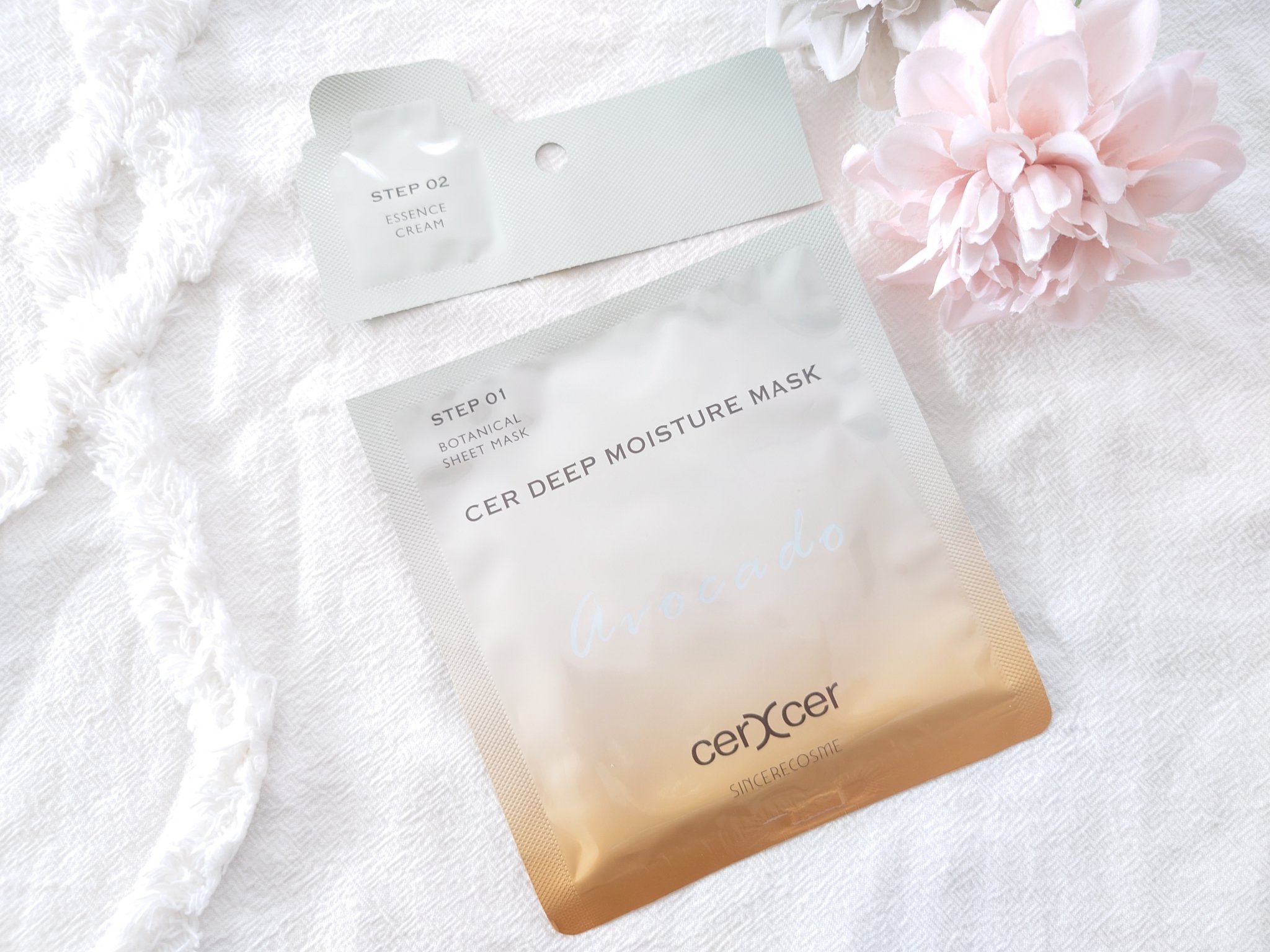 ディープモイスチャー マスク　(ケアクリーム付き)/cerXcer/シートマスク・パックを使ったクチコミ（3枚目）