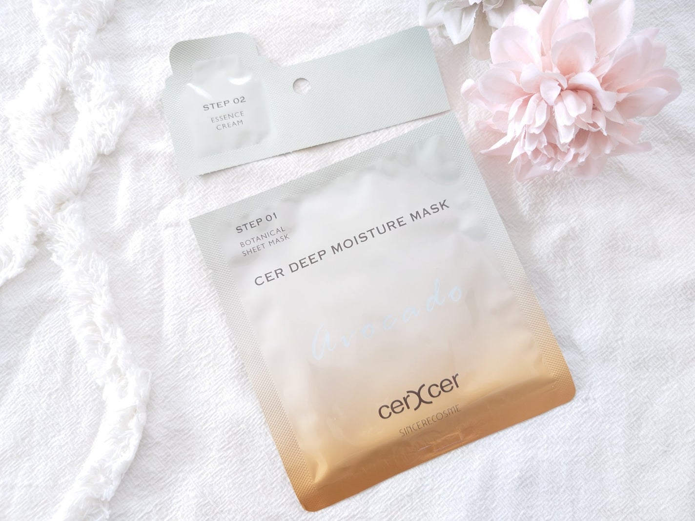 ディープモイスチャー マスク (ケアクリーム付き)/cerXcer/シートマスク・パックを使ったクチコミ(3枚目)