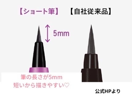 「密着アイライナー」ショート筆リキッド/デジャヴュ/リキッドアイライナーを使ったクチコミ(2枚目)