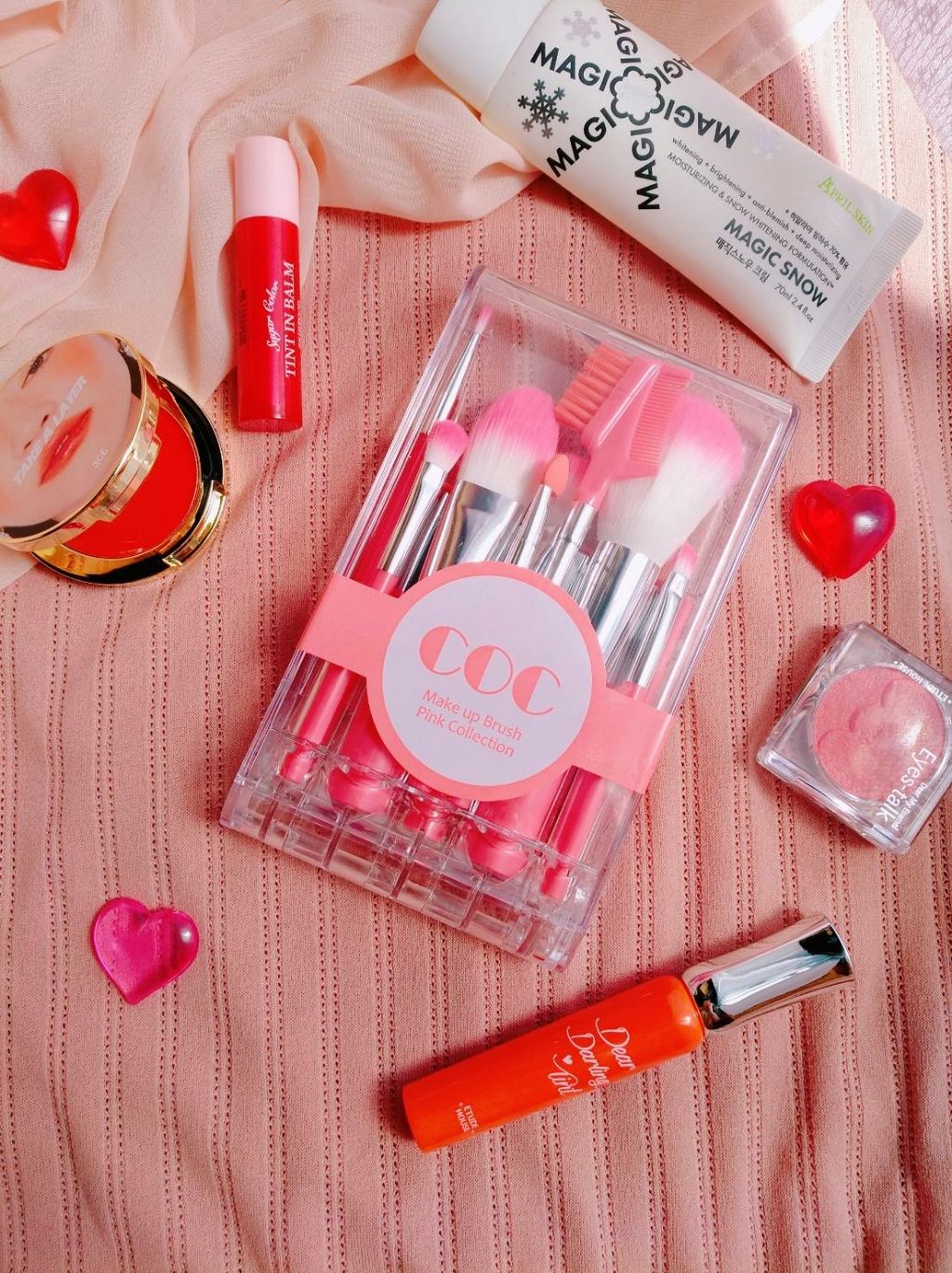 CORINGCO Takeout Brush Kit Make Up Brush Pink Collection/CORINGCO/メイクブラシを使ったクチコミ(3枚目)