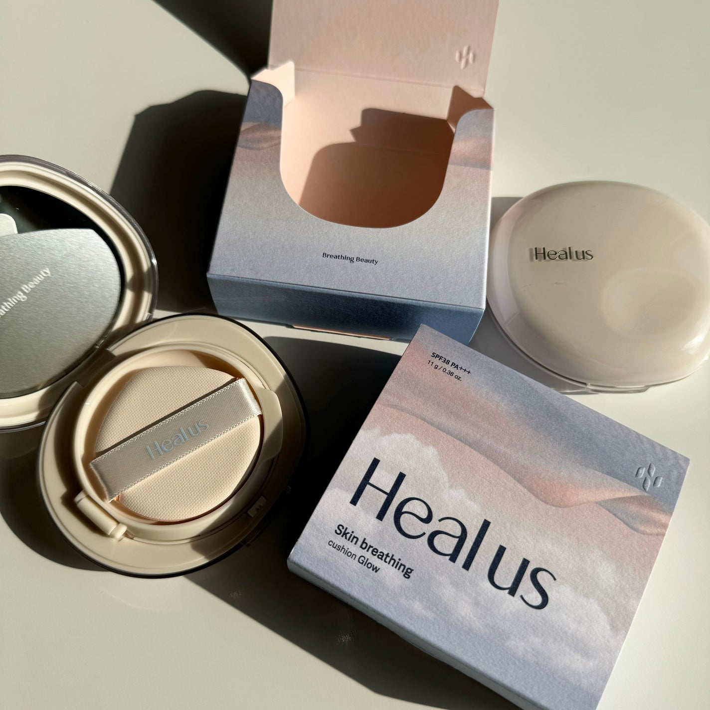 ブリージンググロークッション/Healus/クッションファンデーションを使ったクチコミ(5枚目)