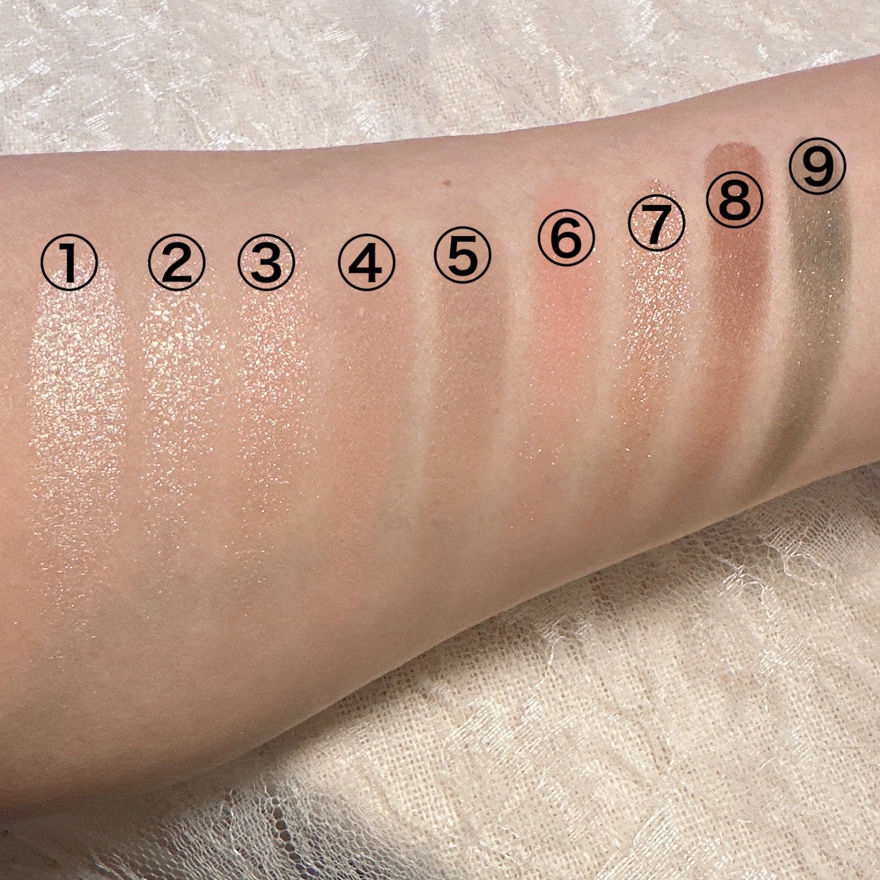 ＵＧＴ　ドットアイカラーパレット 03c　フォレスト/U R GLAM/アイシャドウパレットを使ったクチコミ（3枚目）