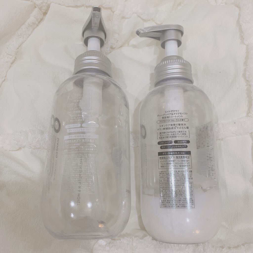 [旧商品]クレンジングリペア＆モイスト 美容液シャンプー／ディープリペア＆アクアモイスト 美容液トリートメント/エイトザタラソ/市販シャンプーを使ったクチコミ（2枚目）