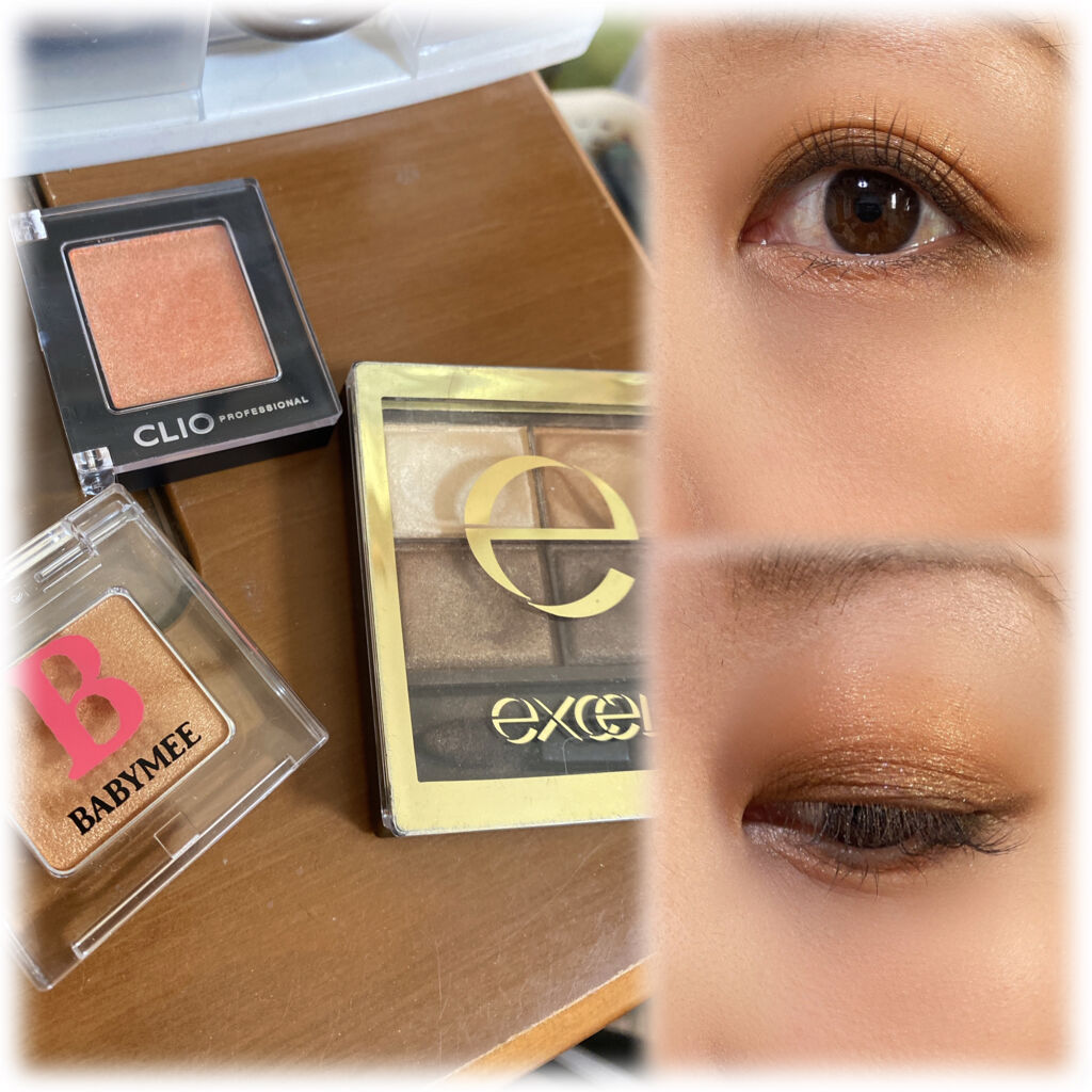 ニュアンスカラー シャドウ アンバーグロウ/BABYMEE/単色アイシャドウを使ったクチコミ（2枚目）