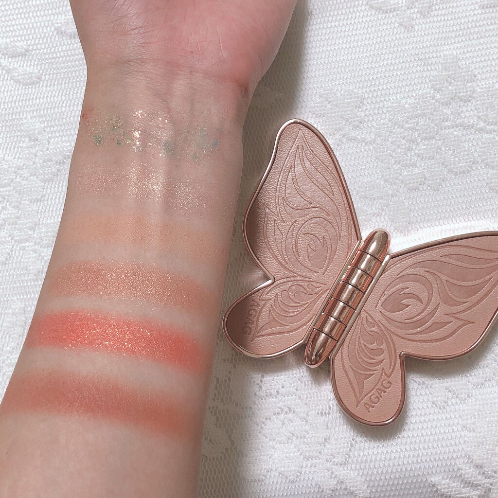 バタフライアイシャドウパレット/AGAG/アイシャドウパレットを使ったクチコミ(4枚目)