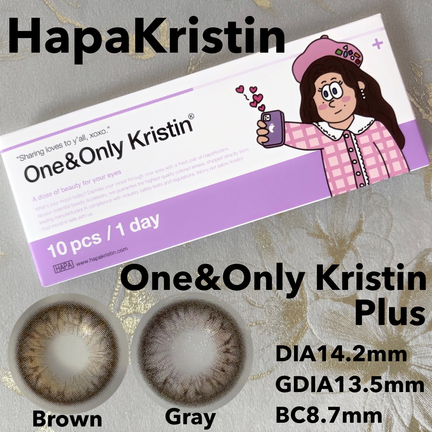 One&Only Kristin Plus/Hapa kristin/カラーコンタクトレンズを使ったクチコミ(1枚目)