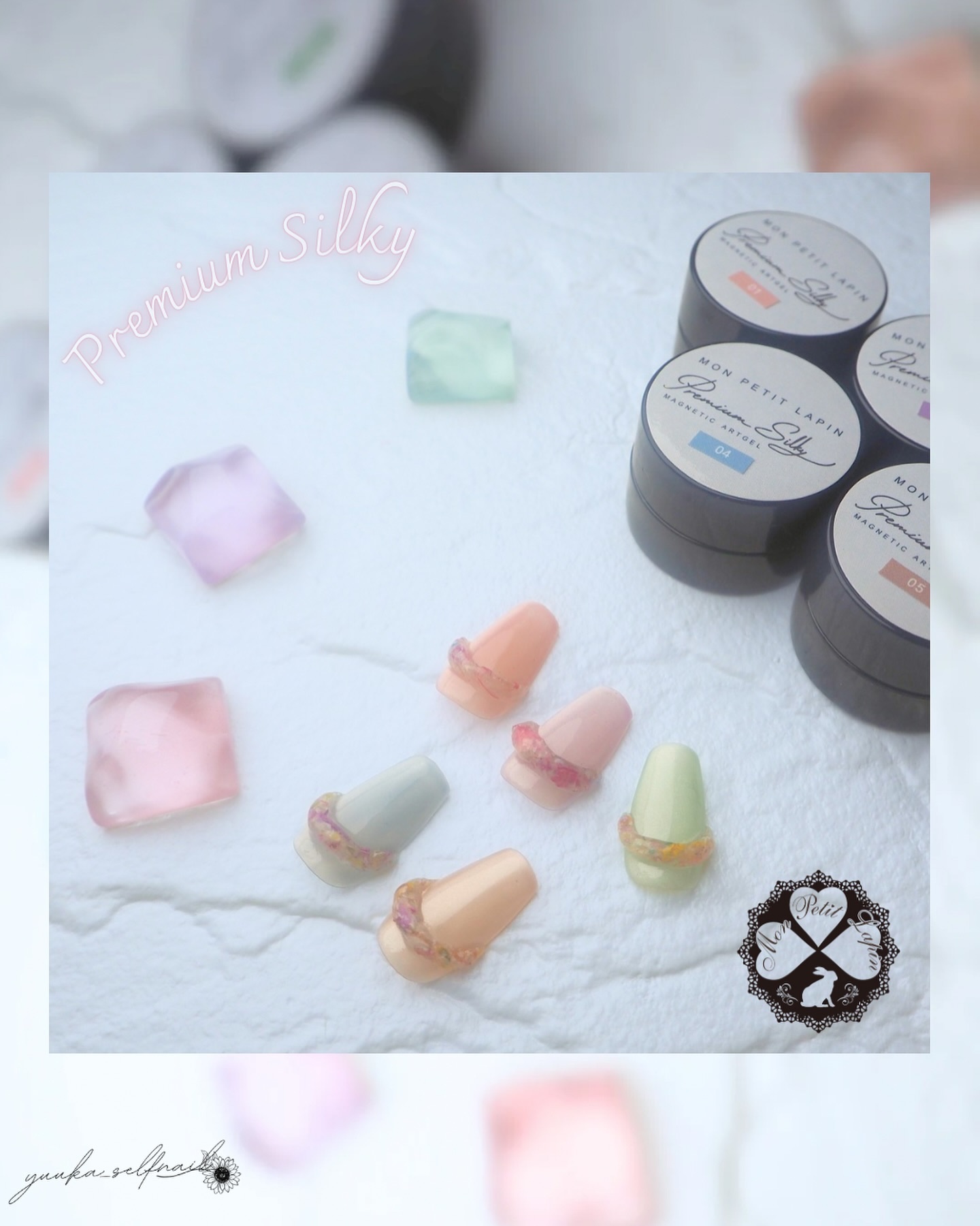 #マグネットネイル,#ドライフラワーネイル,#リングネイルのネイルデザイン