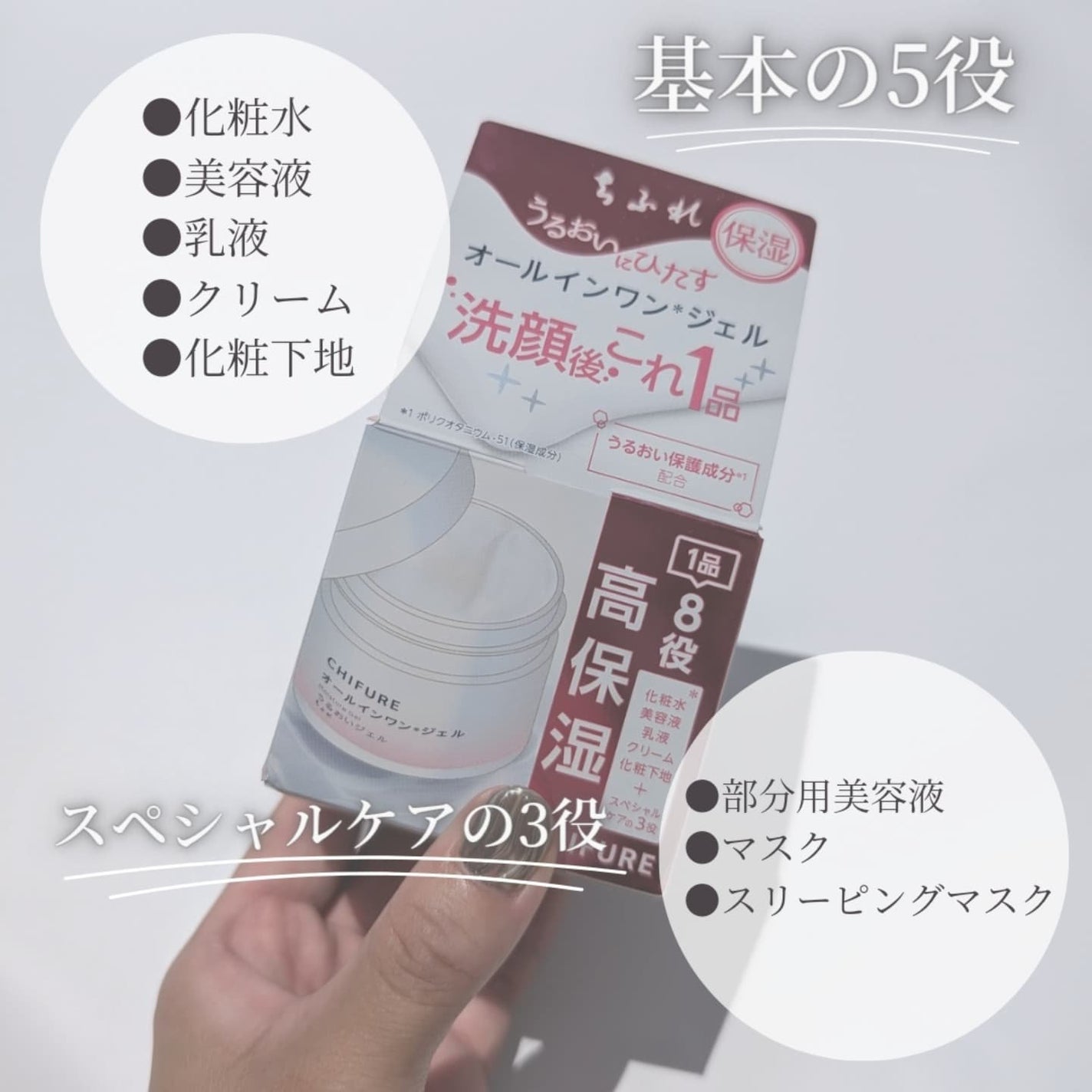 うるおい ジェル N/ちふれ/オールインワン化粧品を使ったクチコミ(3枚目)