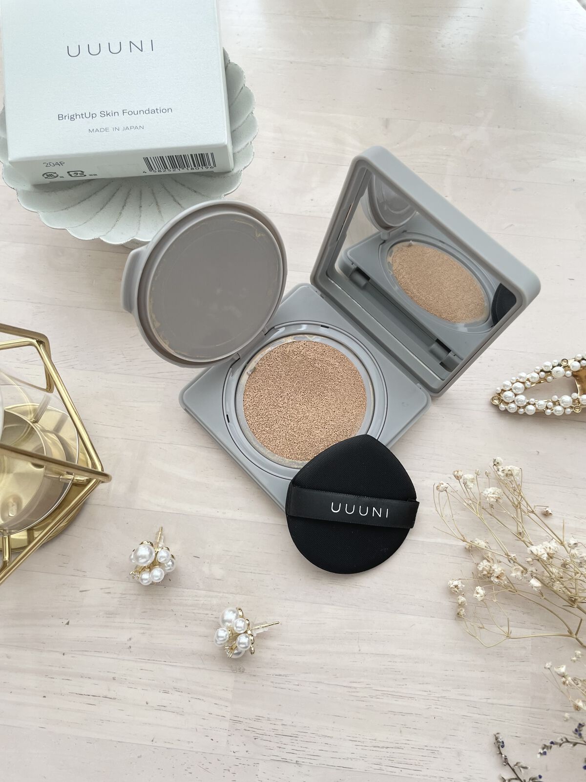 ブライトアップスキンファンデーション/UUUNI/クッションファンデーションを使ったクチコミ（1枚目）