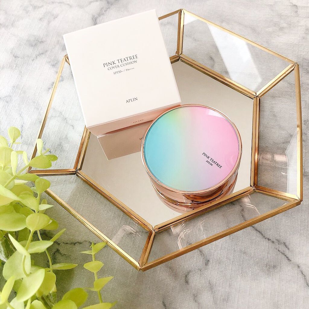 ピンクティーツリーカバークッション/APLIN/クッションファンデーションを使ったクチコミ（1枚目）