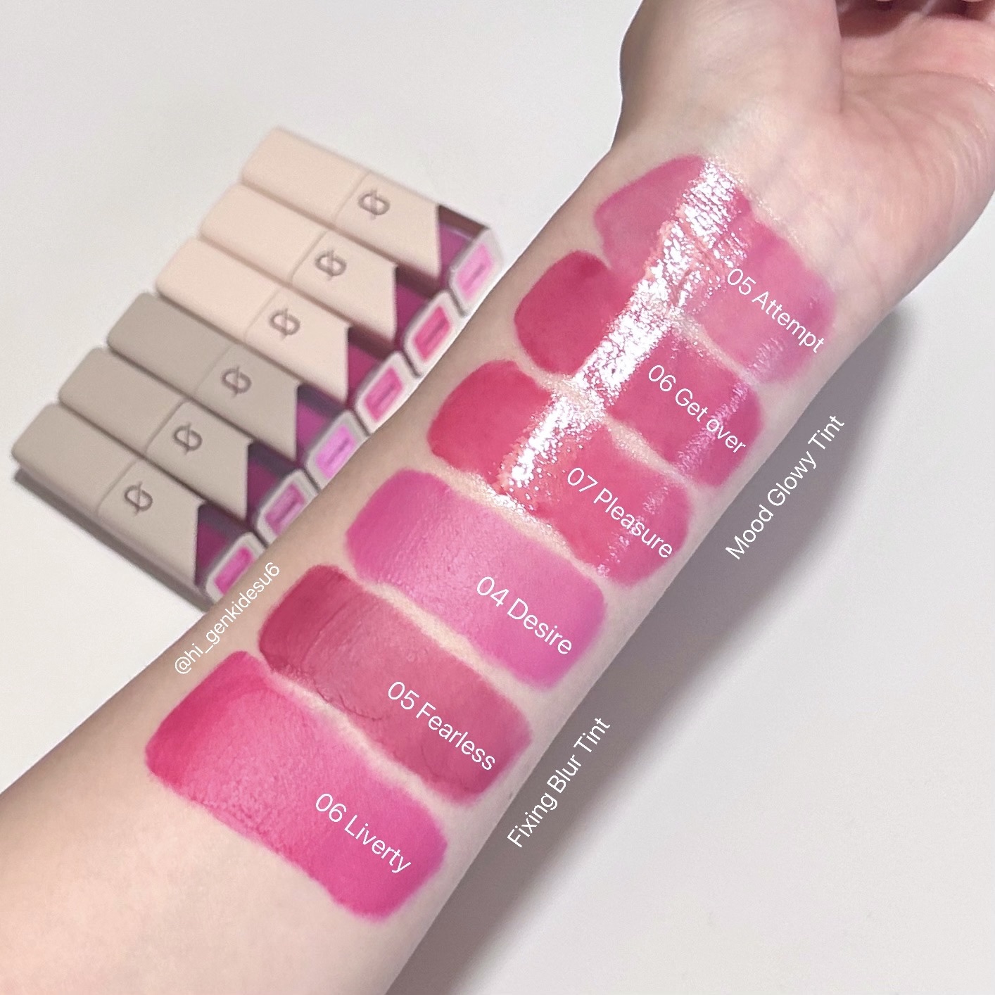 mood glow tint 05 アテンプト/Coralhaze/口紅を使ったクチコミ（2枚目）