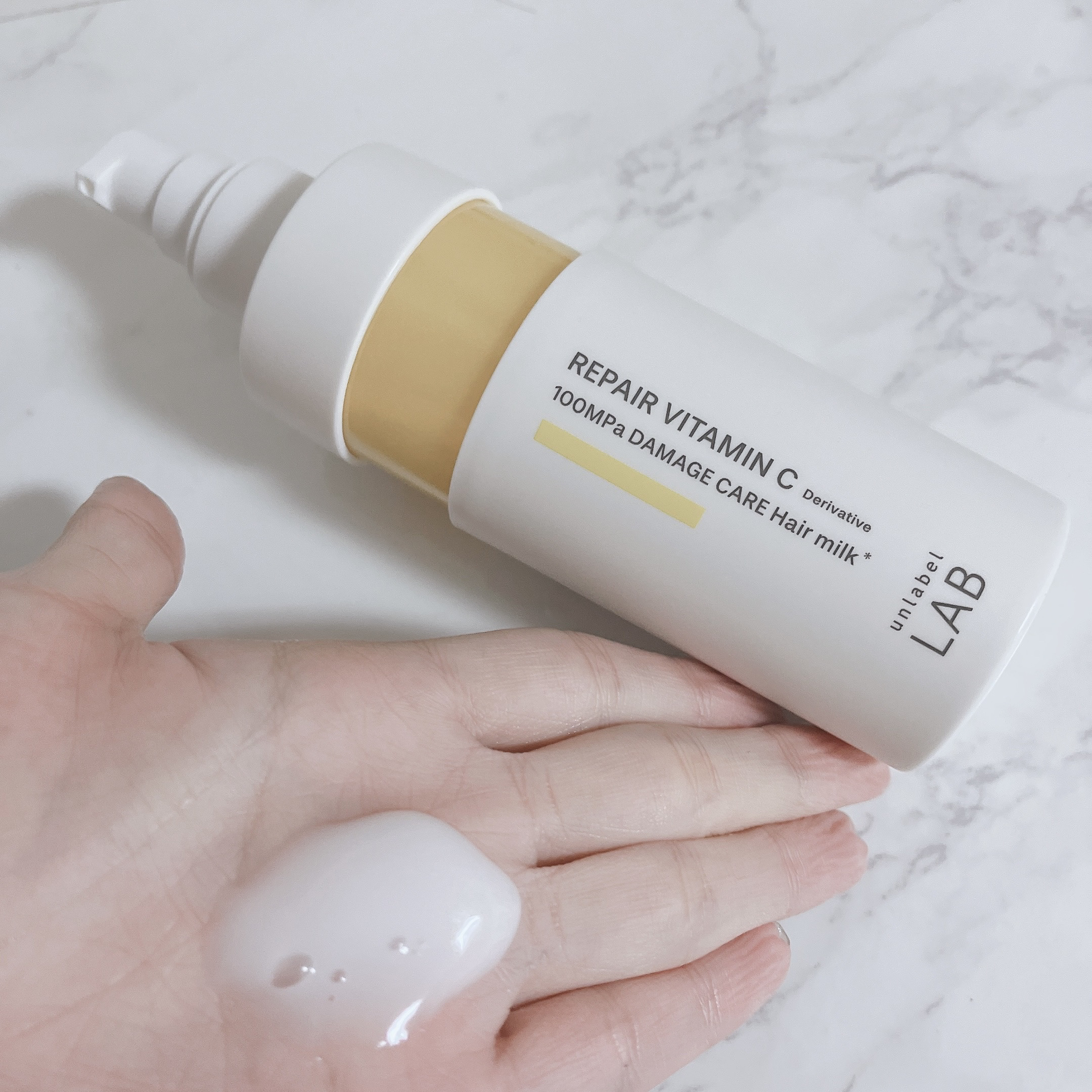 超高圧*¹浸透型リペアビタミンC誘導体*⁴配合　集中美容液ヘアミルク/unlabel/ヘアミルクを使ったクチコミ（2枚目）
