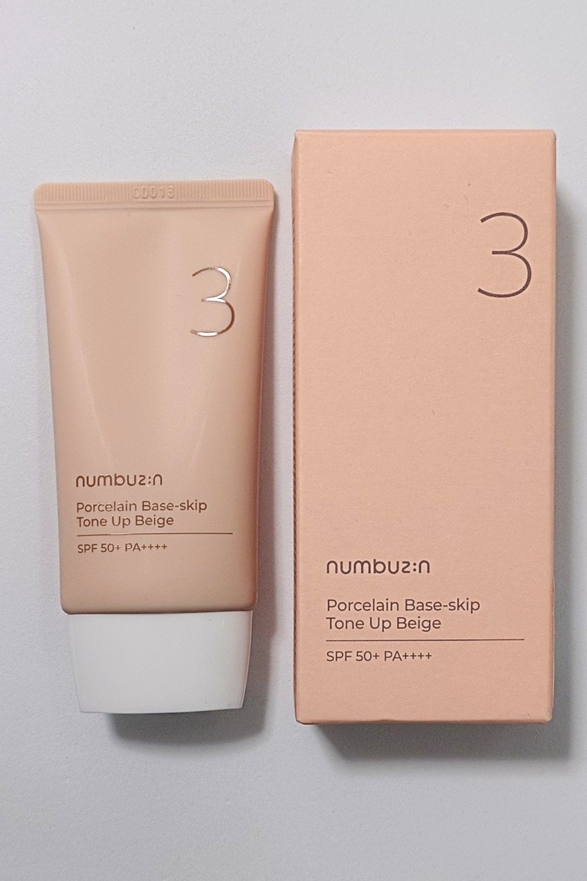 3番 ノーファンデ陶器肌トーンアップクリーム/numbuzin/化粧下地を使ったクチコミ（1枚目）