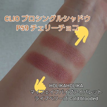 プロ シングル シャドウ P59 CHERRY CHOCO/CLIO/パウダーアイシャドウを使ったクチコミ（2枚目）