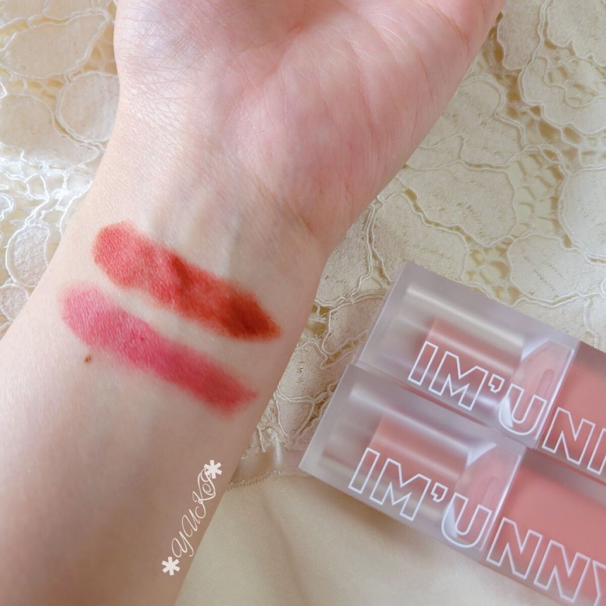 ウェイトレスマットリップスティック/IM UNNY/口紅を使ったクチコミ(6枚目)