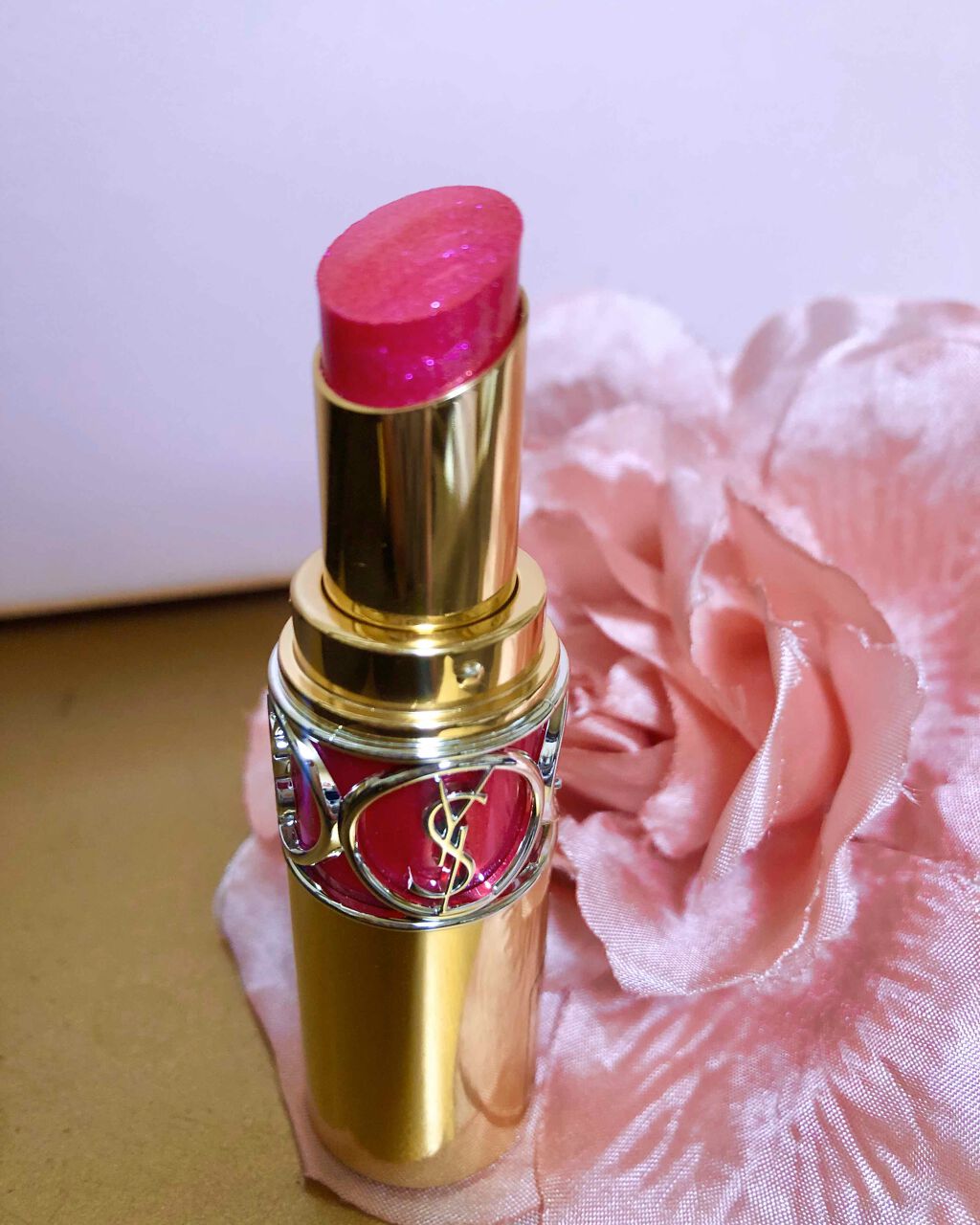 ルージュ ヴォリュプテ シャイン/YVES SAINT LAURENT BEAUTE/口紅を使ったクチコミ(1枚目)