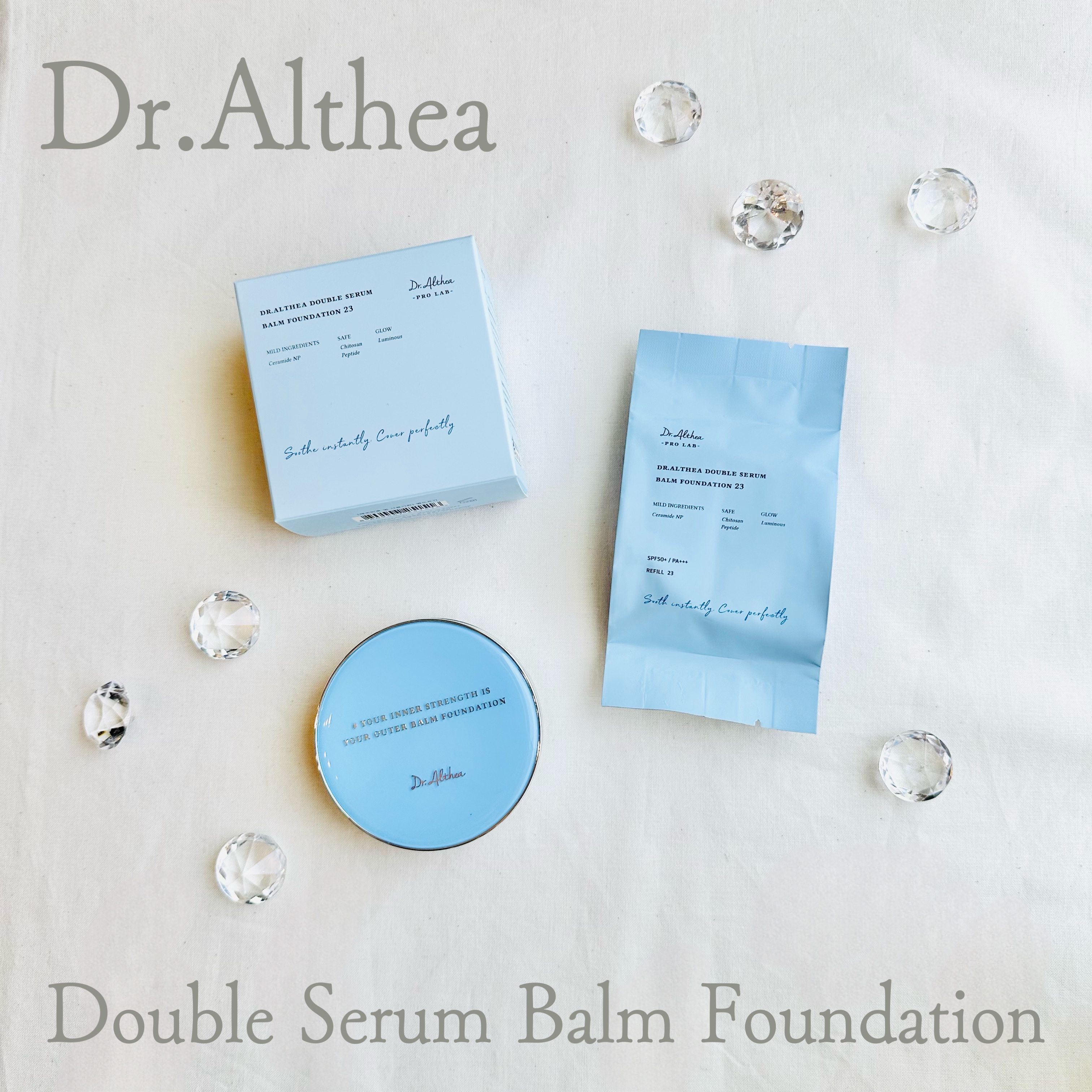 ダブル セラム バーム ファンデーション 23 イエローベージュ/Dr.Althea/クリーム・エマルジョンファンデーションを使ったクチコミ（1枚目）