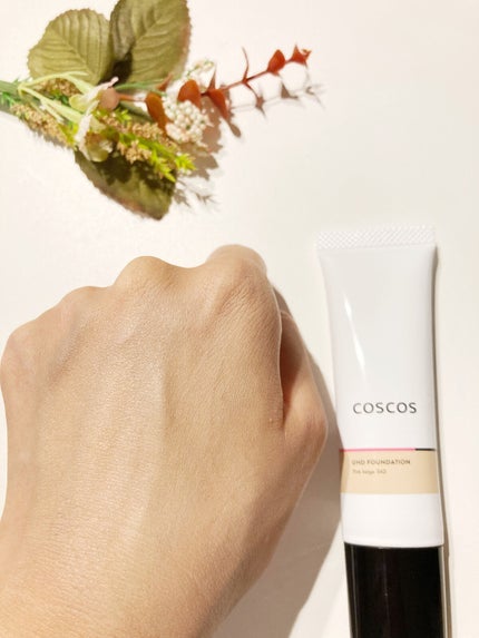 UHDファンデーション342(ピンクベージュ)/COSCOS/リキッドファンデーションを使ったクチコミ(4枚目)