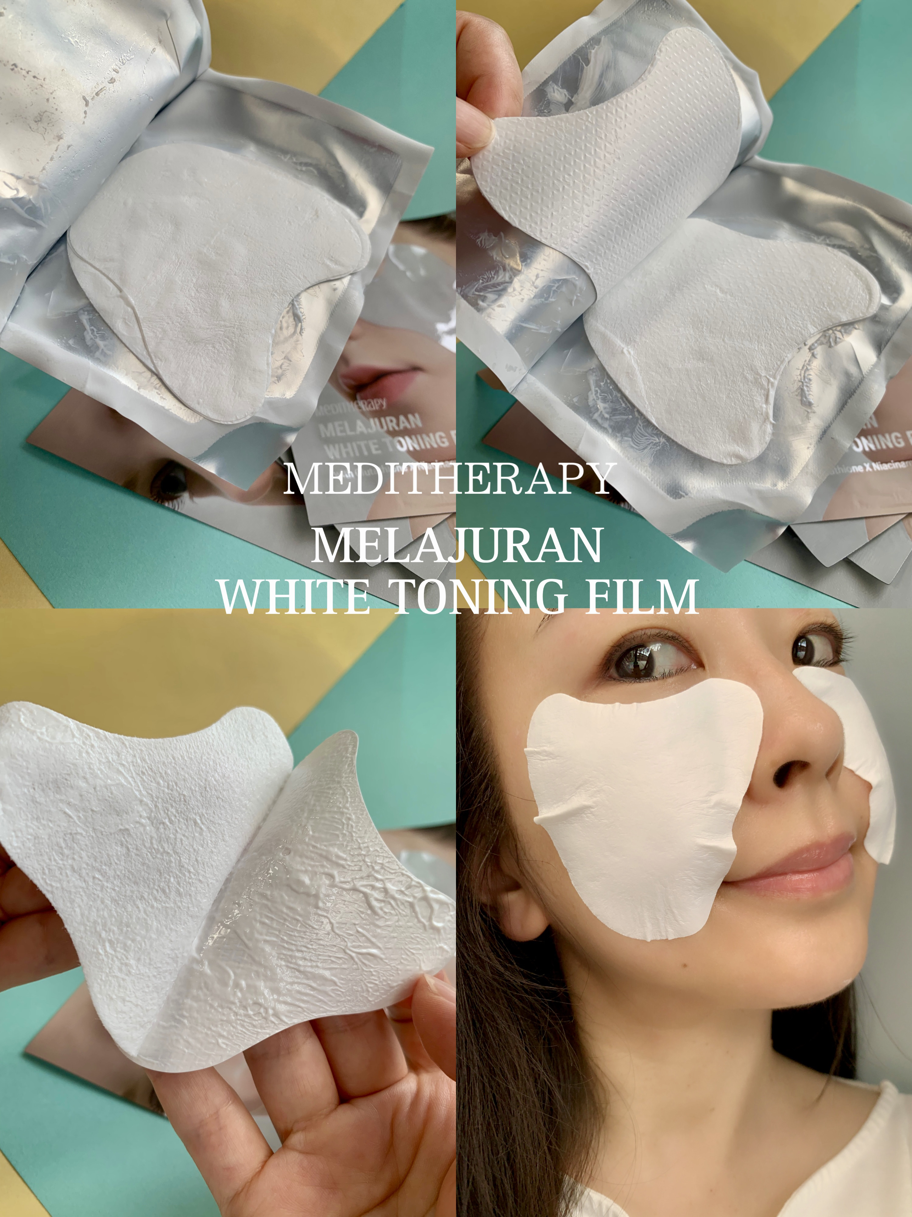 MEDITHERAPY メラジュランホワイトトーニングフィルムのクチコミ「白玉点滴で一躍有名になったグルタチオン💖

塗らずに貼るだけ！！グルタチオンフィルム✨

ME.....」（3枚目）