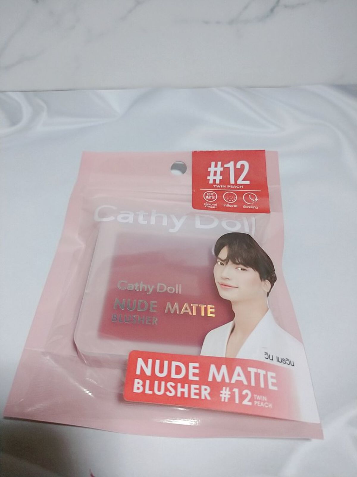 ヌードマットブラッシャー 12 ツインピーチ(Twin Peach)/CathyDoll/パウダーチークを使ったクチコミ（1枚目）