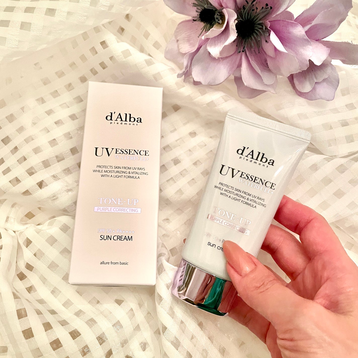 ダルバ ウォータフル トーンアップ サンクリーム(パープル)/ダルバ/日焼け止めクリームを使ったクチコミ(1枚目)