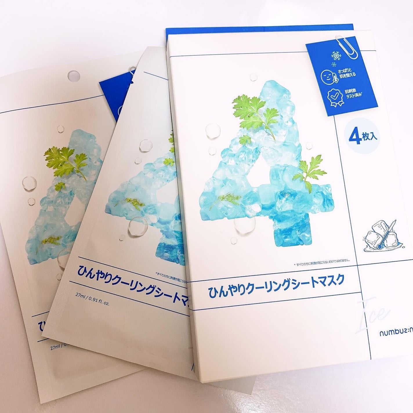 4番 ひんやりクーリングシートマスク/numbuzin/シートマスク・パックを使ったクチコミ(1枚目)