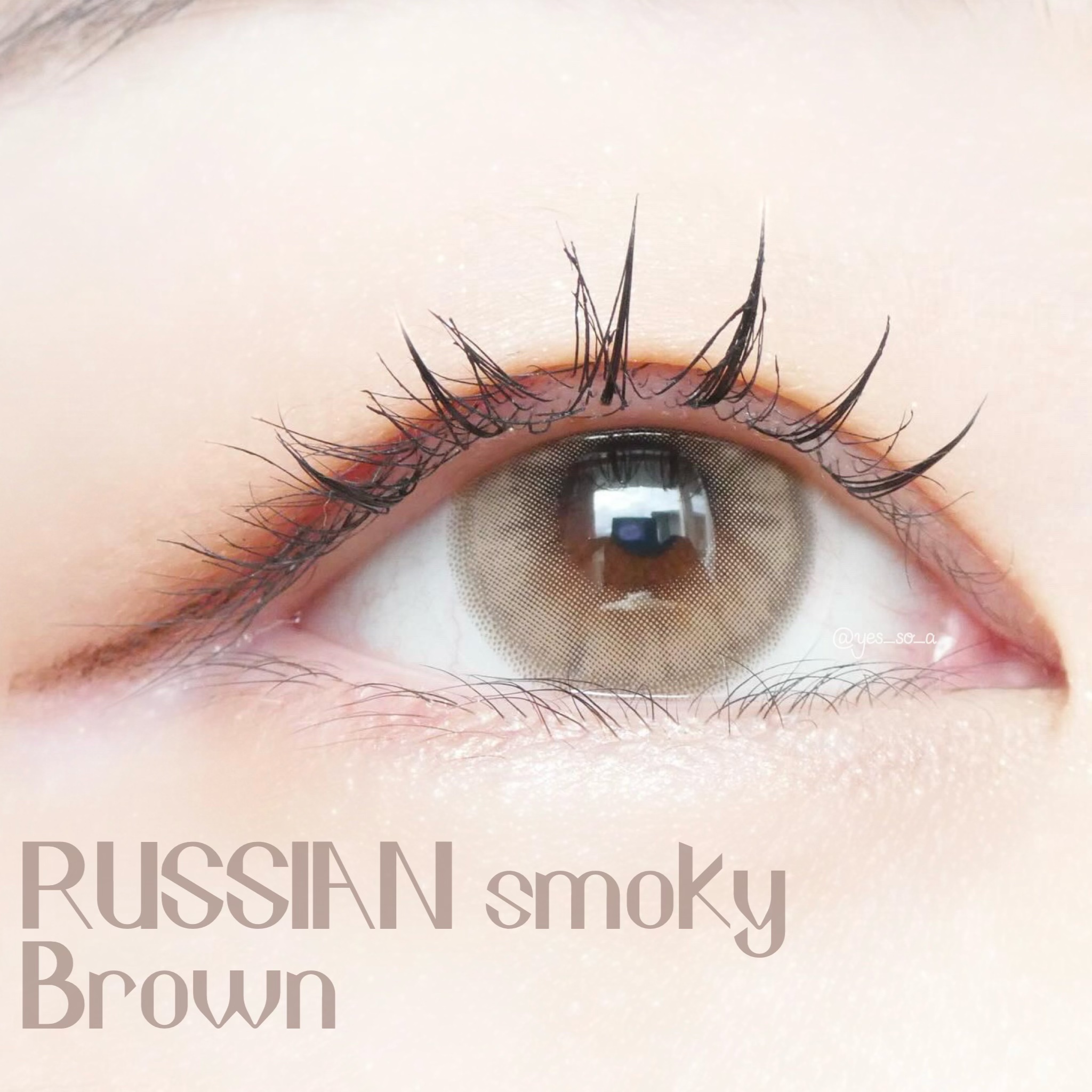 ロシアンスモーキー ブラウン/OLENS/カラーコンタクトレンズを使ったクチコミ（1枚目）