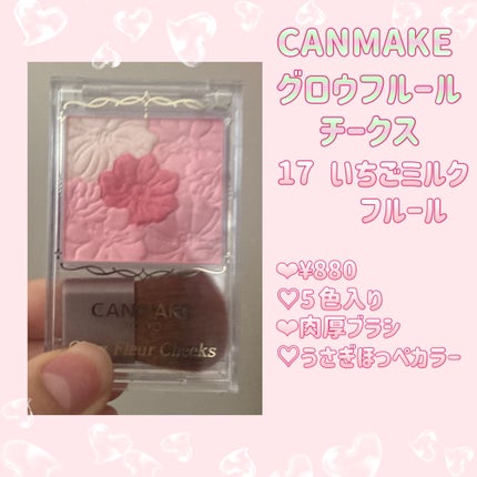 グロウフルールチークス/キャンメイク/パウダーチークを使ったクチコミ(2枚目)