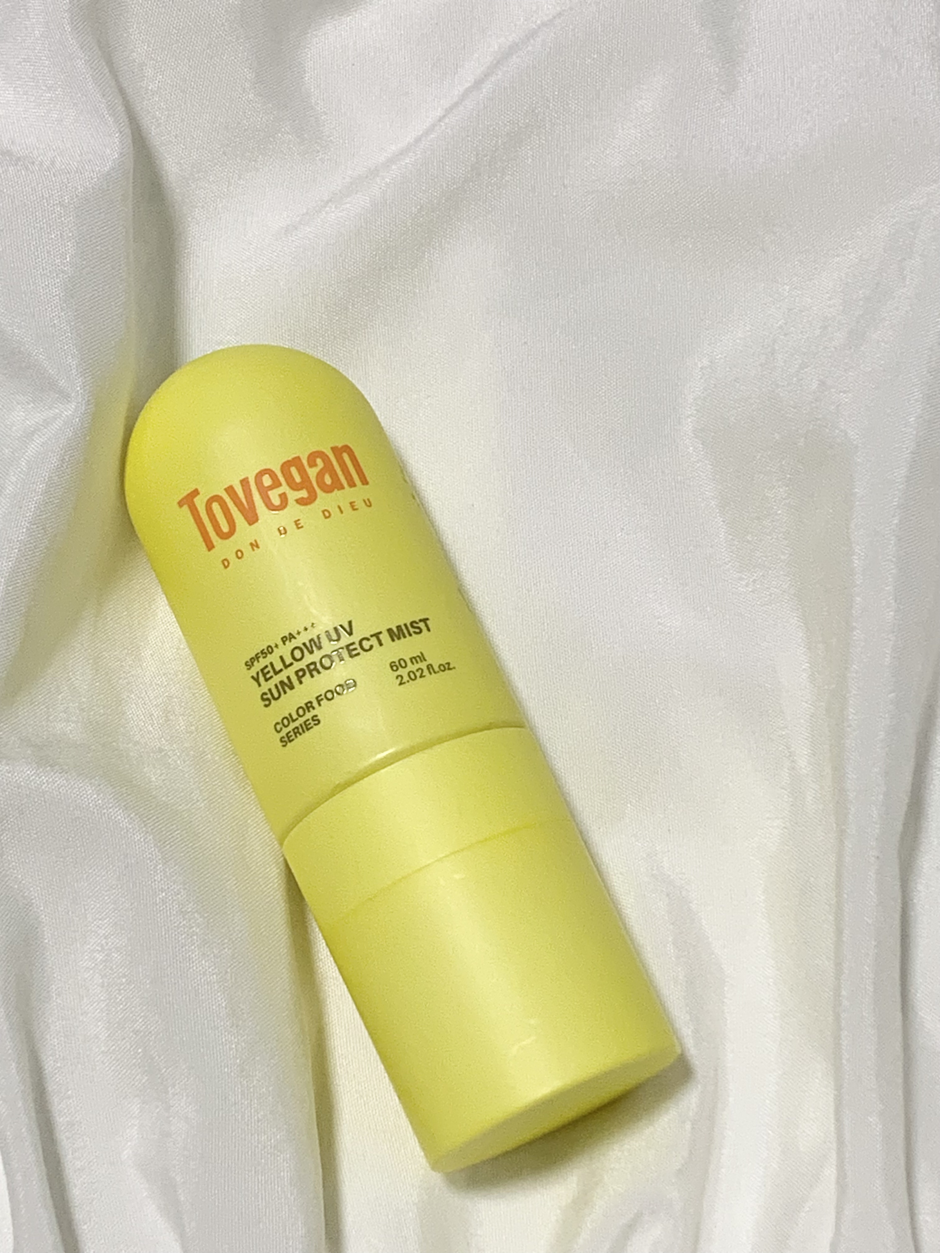 カラーフードシリーズ イエローUVサンプロテクトミスト SPF50+ PA+++/Tovegan/日焼け止めミスト・スプレーを使ったクチコミ（1枚目）