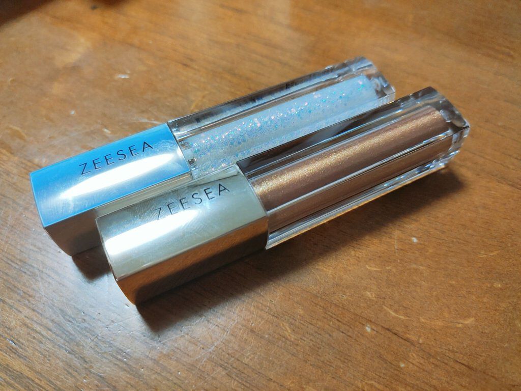 ダイヤモンドシリーズ 星空リキッドアイシャドウ 04夕焼けの道/ZEESEA/リキッドアイシャドウを使ったクチコミ（2枚目）