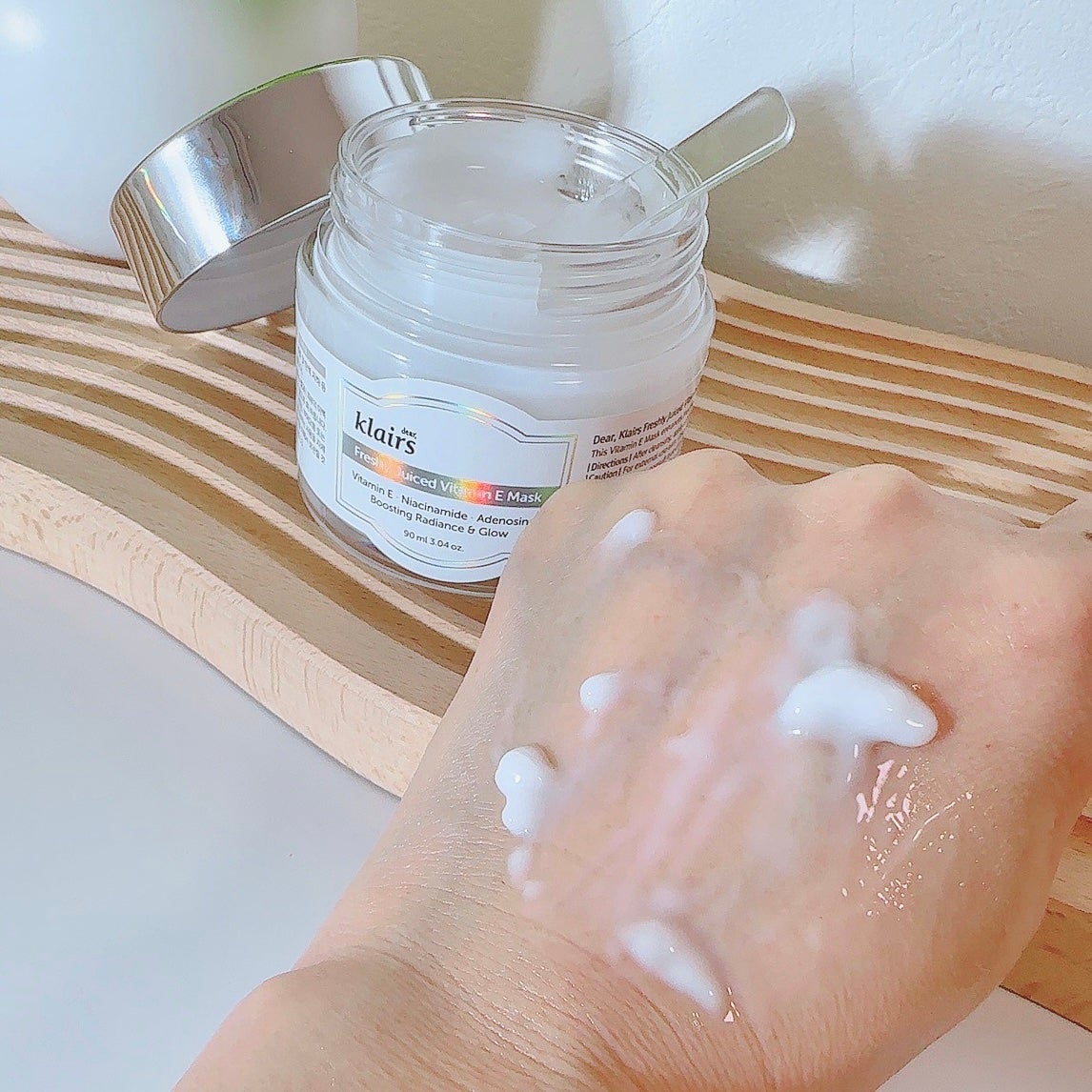 フレッシュリージュースドビタミンEマスク(90g)/Klairs/フェイスクリームを使ったクチコミ(4枚目)