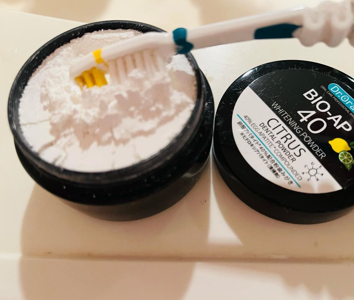 ホワイトニングパウダー ミント/Dr.Oral/歯磨き粉を使ったクチコミ（2枚目）