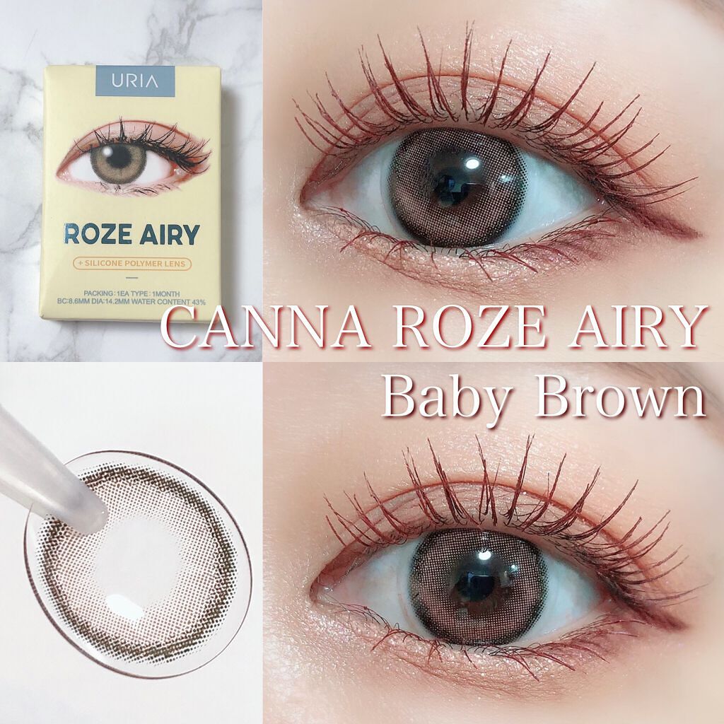 CANNA ROZE AIRY/URIA i-DOL/カラーコンタクトレンズを使ったクチコミ（1枚目）