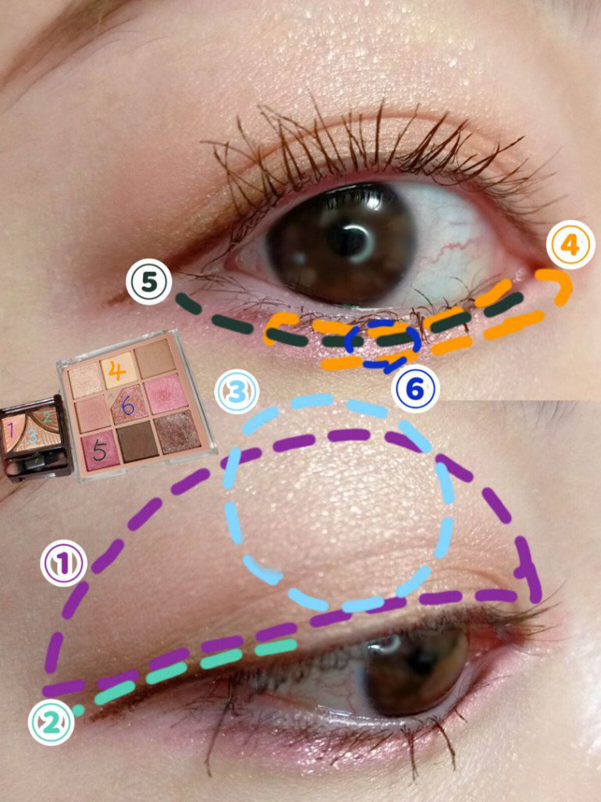 ジューシーピュアアイズ/キャンメイク/アイシャドウパレットを使ったクチコミ（3枚目）