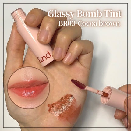 アンドバイロムアンド グラッシーボムティント/&nd by rom&nd/リップティントを使ったクチコミ(4枚目)